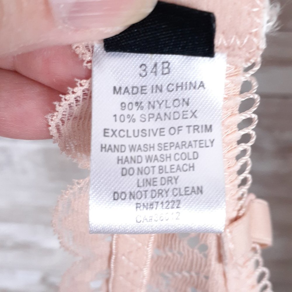 Rampage Padded Underwire Bra 34B Beige 193A - Picture 4 of 4